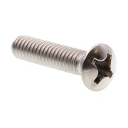 PRIME-LINE Machine Screw, Oval Head Phil Drive #12-24 X 1in 18-8 Stainless Steel 25PK 9011207